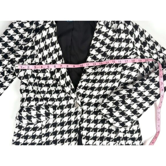 Ellen Tracy Houndstooth Blazer Jacket - Picture 3 of 9
